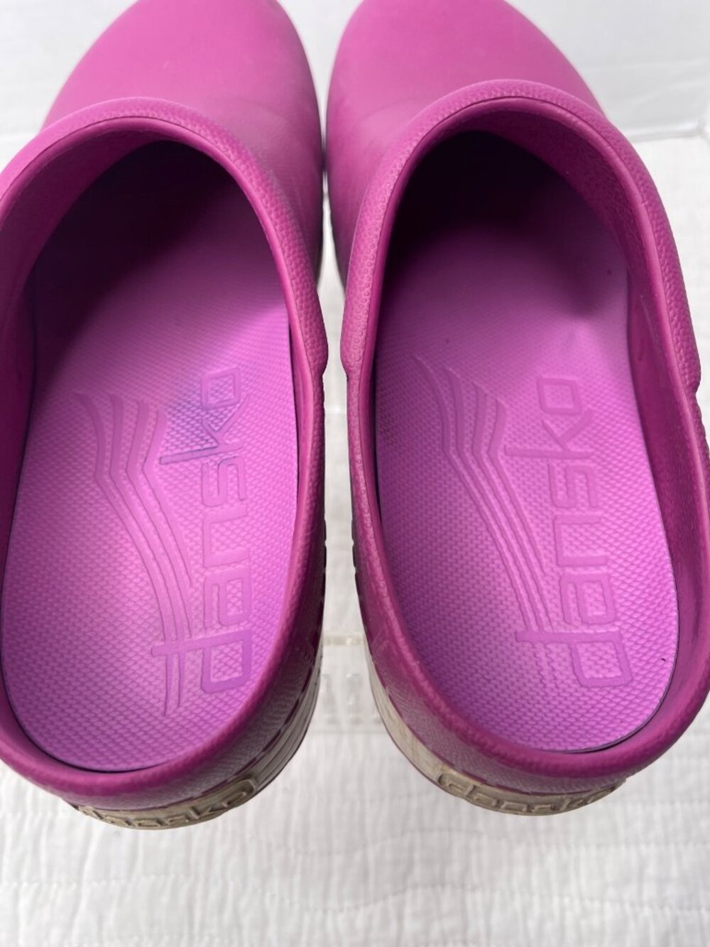 Dansko Kane Womens Fuchsia Slip-On Comfort Casual Work Clogs SZ 37/6.5-7 Stylish - Picture 5 of 9